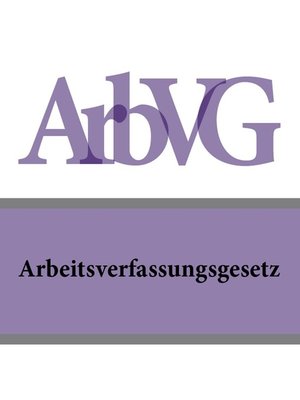 cover image of Arbeitsverfassungsgesetz